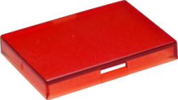 Cap, rectangular, (L x W x H) 22.4 x 16.4 x 3.2 mm, red, for pushbutton switch, 5.49.277.058/1301