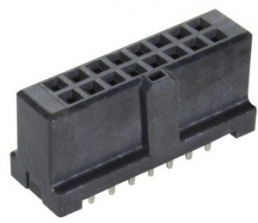 Female connector, 16 pole, pitch 2.54 mm, solder pin, straight, tin-plated, 09195167824741