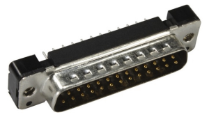 D-Sub plug, 25 pole, standard, straight, solder pin, 09663217701