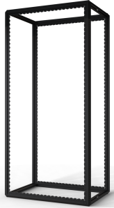 52 U cabinet rack, (H x W x D) 2450 x 800 x 1200 mm, steel, black gray, 20630-128