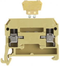Isolating and measuring isolating terminal block, screw connection, 0.5-4.0 mm², 10 A, 6 kV, beige/yellow, 0185760000