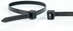 Cable tie, polyamide, (L x W) 120 x 4.8 mm, bundle-Ø 24 mm, black, UV resistant, -40 to 85 °C