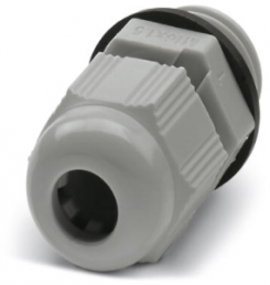 Cable gland, M12, 19 mm, Clamping range 4 to 7 mm, IP67, light gray, 1424532