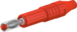 4 mm plug, screw connection, 2.5 mm², CAT II, red, 64.9701-22