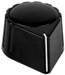 Pointer knob, 6 mm, plastic, black, H 17 mm, 429.611