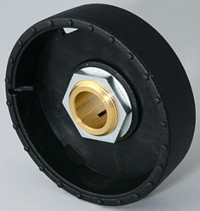 Rotary knob, 8 mm, PA 6, black, Ø 41 mm, H 14 mm, B8141089