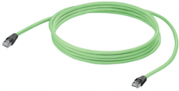 System cable, RJ45 plug, straight to RJ45 plug, straight, Cat 5, SF/UTP, PUR, 3 m, green