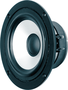 High-end bass-midrange speaker, 8 Ω, 87 dB, 8 kHz, black/white