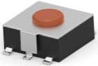 Short-stroke pushbutton, Form A (N/O), 50 mA/24 VDC, unlit , actuator (brown, L 0.27 mm), 2.54 N, SMD