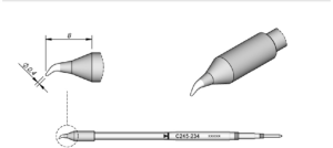 Soldering tip, conical, Ø 0.4 mm, (L) 20 mm, C245234