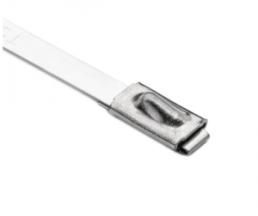 Cable tie, stainless steel, (L x W) 838 x 4.6 mm, bundle-Ø 12 to 254 mm, metal, -80 to 538 °C
