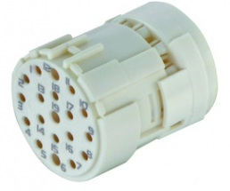 Socket contact insert, 16 pole, crimp connection, straight, 09151193101