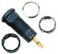 2 mm panel socket, solder connection, mounting Ø 10.5 mm, black, 65.3332-21