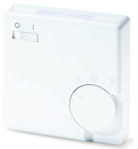 Room temperature controller, 230 VAC, 5 to 30 °C, white, 101111051102