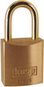 Padlock, level 1, shackle (H) 12 mm, brass, (B) 15 mm, K12515D