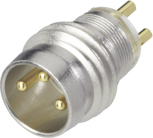 Panel plug, M8, 3 pole, solder connection, screw locking, straight, 933392001
