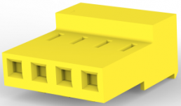 Socket housing, 4 pole, pitch 3.96 mm, straight, yellow, 3-640432-4