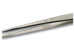 ESD precision tweezers, uninsulated, antimagnetic, stainless steel, 160 mm, 21SA