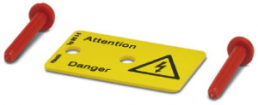 Warning sign, symbol: lightning, (W) 40 mm, PVC, 1004416