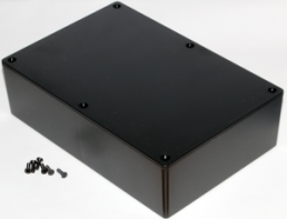 ABS enclosure, (L x W x H) 221 x 150 x 58 mm, black (RAL 9005), IP54, 1591XXFBK