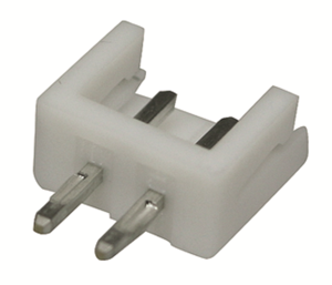 Pin header, 2 pole, pitch 2.5 mm, straight, white, B2B-EH-A (LF)(SN)
