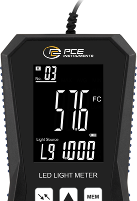 PCE-LED 30 PCE Instruments Luxmeter, Sound Level Meter, Magnetic Field Tester Image 2
