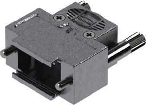 D-Sub connector housing, size: 1 (DE), straight 180°, cable Ø 1.5 to 7.5 mm, thermoplastic, shielded, silver, 09670090493