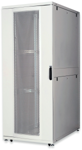 42 HE server cabinet, perforated steel doors, (H x W x D) 2050 x 800 x 1200 mm, IP20, sheet steel, light gray, DN-19 SRV-42U-8/12