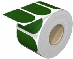 Polyester Device marker, (L x W) 56 x 36 mm, green, Roll with 1000 pcs