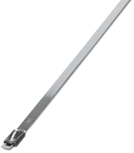 Cable tie, stainless steel, (L x W) 259 x 4.6 mm, bundle-Ø 69 mm, silver, UV resistant, -80 to 538 °C