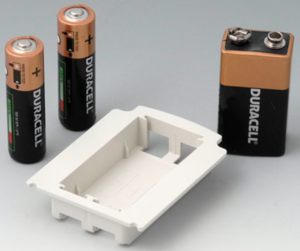 Battery compartment XS, 2 x AA or 1 x 9V