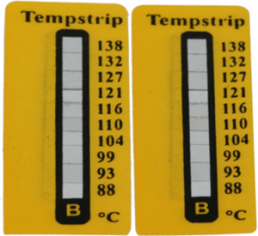 Temperature measurement strips