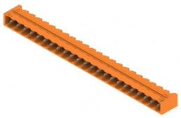 Pin header, 23 pole, pitch 5.08 mm, angled, orange, 1147980000