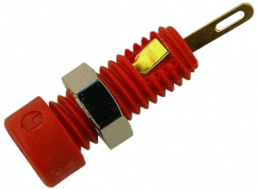 2 mm socket, solder connection, mounting Ø 5 mm, CAT O, red, MBI 1 AU RT