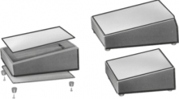 ABS enclosure, (L x W x H) 110 x 70 x 60.5 mm, gray, 102.5 GRAU