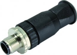 Plug, M12, 4 pole, screw connection, screw locking, straight, 21033191401