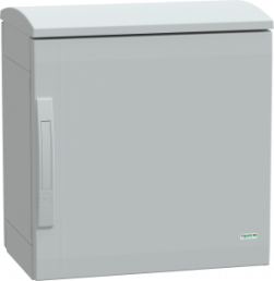 Control cabinet, (H x W x D) 500 x 500 x 320 mm, IP44, polyester, light gray, NSYPLAT553G