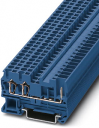 Through terminal block, spring-cage/plug-in connection, 0.08-4.0 mm², 1 pole, 24 A, 6 kV, blue, 3042104