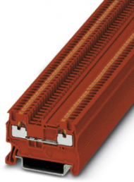 Through terminal block, push-in connection, 0.14-1.5 mm², 2 pole, 17.5 A, 6 kV, red, 3208127