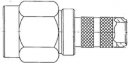 SMA plug 50 Ω, RG-58, RG-141, LMR-195, Belden 7806A, Belden 9311, solder connection, straight, 901-10170