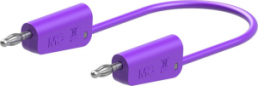 Measuring lead with (4 mm lamella plug, straight) to (4 mm lamella plug, straight), 2 m, purple, silicone, 2.5 mm²