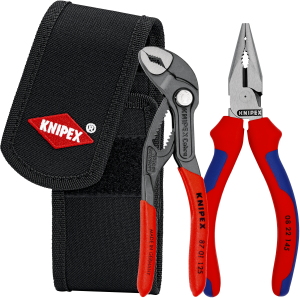 Mini pliers set in belt tool pouch, 2pc