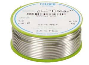 Solder wire, lead-free, SAC (Sn96.5Ag3.0Cu0.5), 1 mm, 250 g