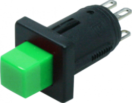 Pushbutton, 1 pole, green, unlit , 0.2 A/60 V, IP40, 0041.8842.5307