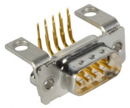 D-Sub plug, 9 pole, standard, angled, solder pin, 09671226801