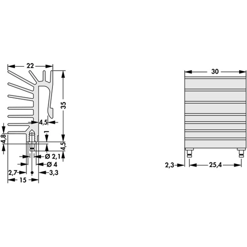 SK 526 30 ST Fischer Elektronik Heat Sinks Image 2