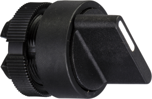 Selector switch, waistband round, front ring black, 3 x 45°, mounting Ø 22 mm, ZA2BD3