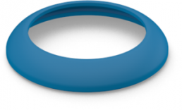 Front ring, round, Ø 23.5 mm, (H) 4.6 mm, blue, for pushbutton switch, 5.00.888.510/0600