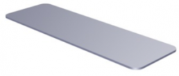 Stainless steel label, (L x W) 27 x 85 mm, silver, 1 pcs