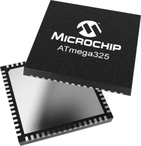 AVR microcontroller, 8 bit, 8 MHz, VFQFN-64, ATMEGA325V-8MU